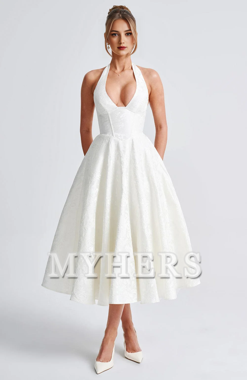 A Line Plunge Neckline Backless Sexy Dresses High Quality Dresses Bridesmaid Dresses Wedding Guests Dresses