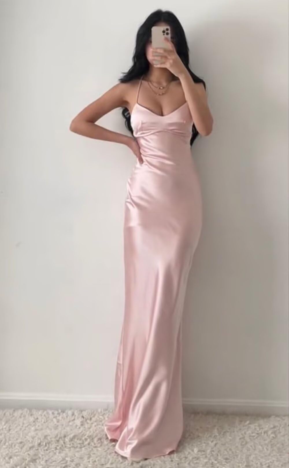 Exquisite Spaghetti Strap Backless Long Charming Bridesmaid Dresses Wedding Guests Dresses