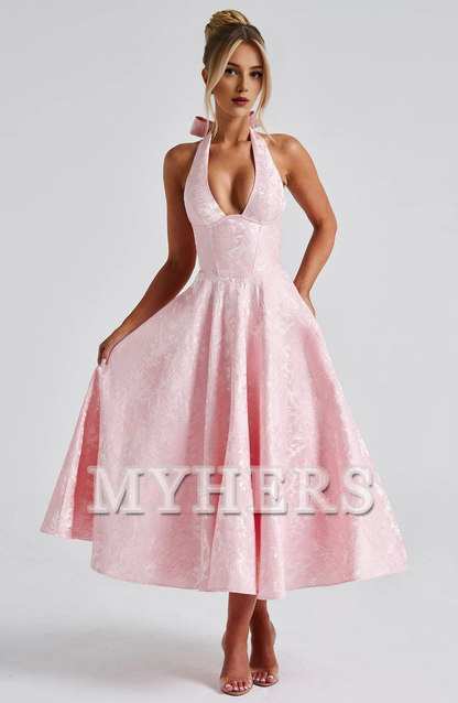 A Line Plunge Neckline Backless Sexy Dresses High Quality Dresses Bridesmaid Dresses Wedding Guests Dresses