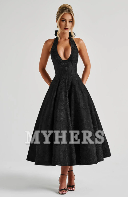 A Line Plunge Neckline Backless Sexy Dresses High Quality Dresses Bridesmaid Dresses Wedding Guests Dresses