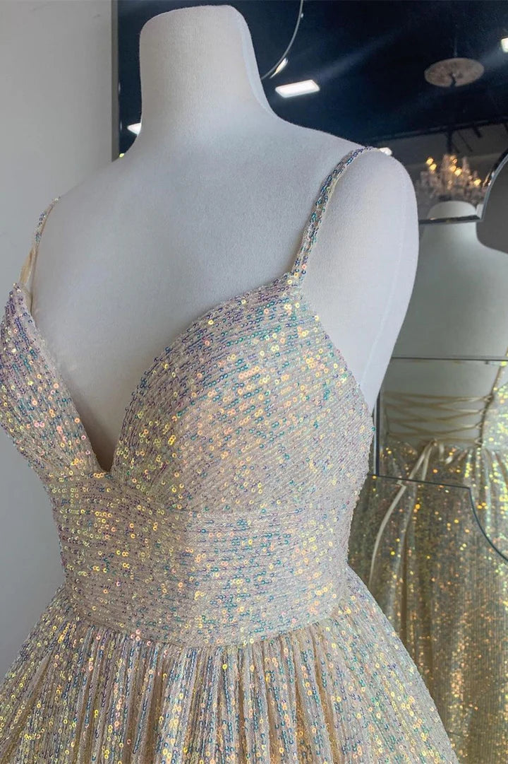 Sequin Empire Long Prom Dress