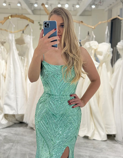 Mermaid Long Prom Dress With Slit