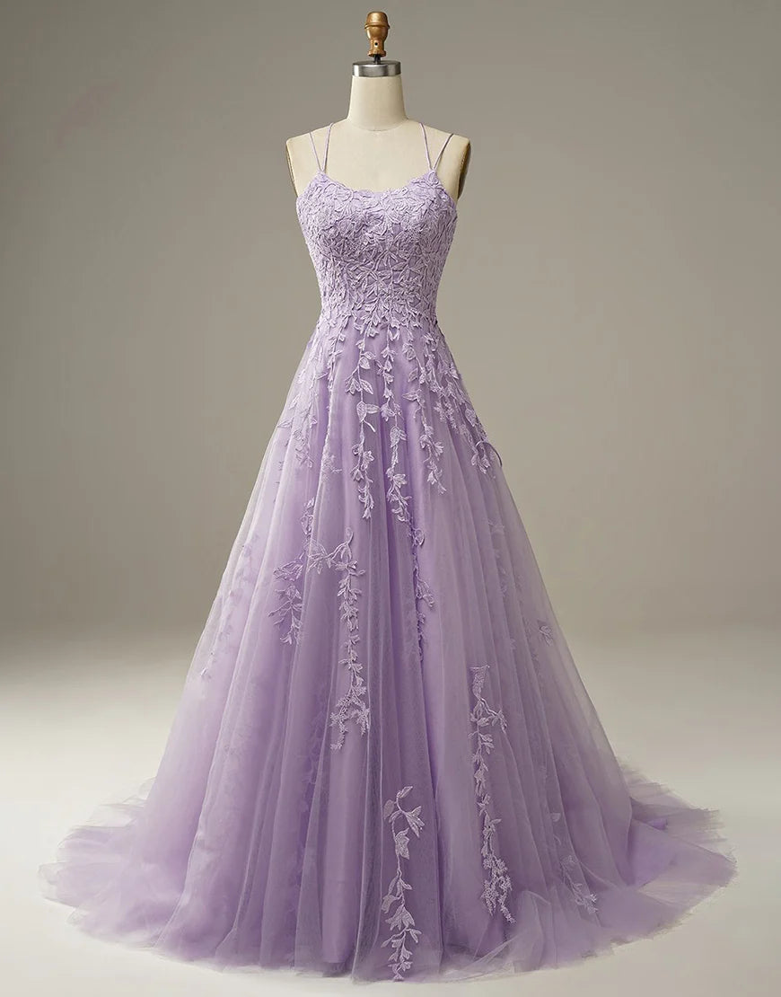Prom Dress Spaghetti Straps Long Evening Dress