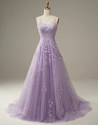Prom Dress Spaghetti Straps Long Evening Dress