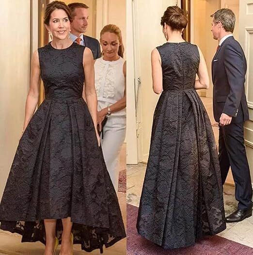 My Hers High Quality Mother of Bride Groom Dresses Elegant Lace High Low Evening Occasion Dresses A Line Sleeveless Jewel Neck Party Gowns Wedding Guests Dresses