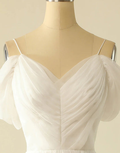 Off the Shoulder Tulle Wedding Dress