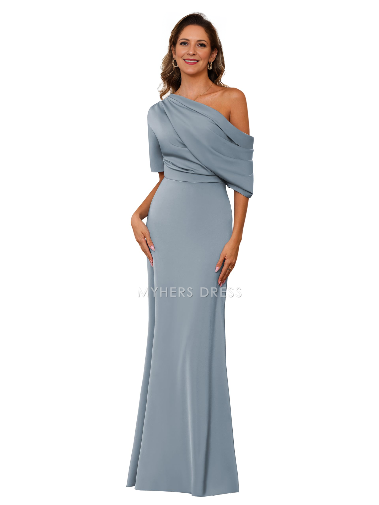 My Hers New Product Mother of The Bride Dress One Shoulder Formal Gown Mermaid Cultivate oneself Dress Elegant Temperament Dress Wedding Guests Dresses