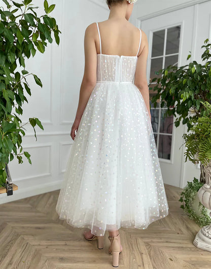Sweetheart Tulle White Dress