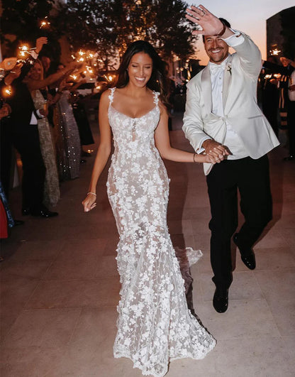 Mermaid Wedding Dress with Appliques