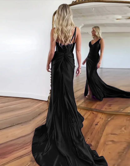 A Line Off The Shoulder Tulle Long Prom Dress