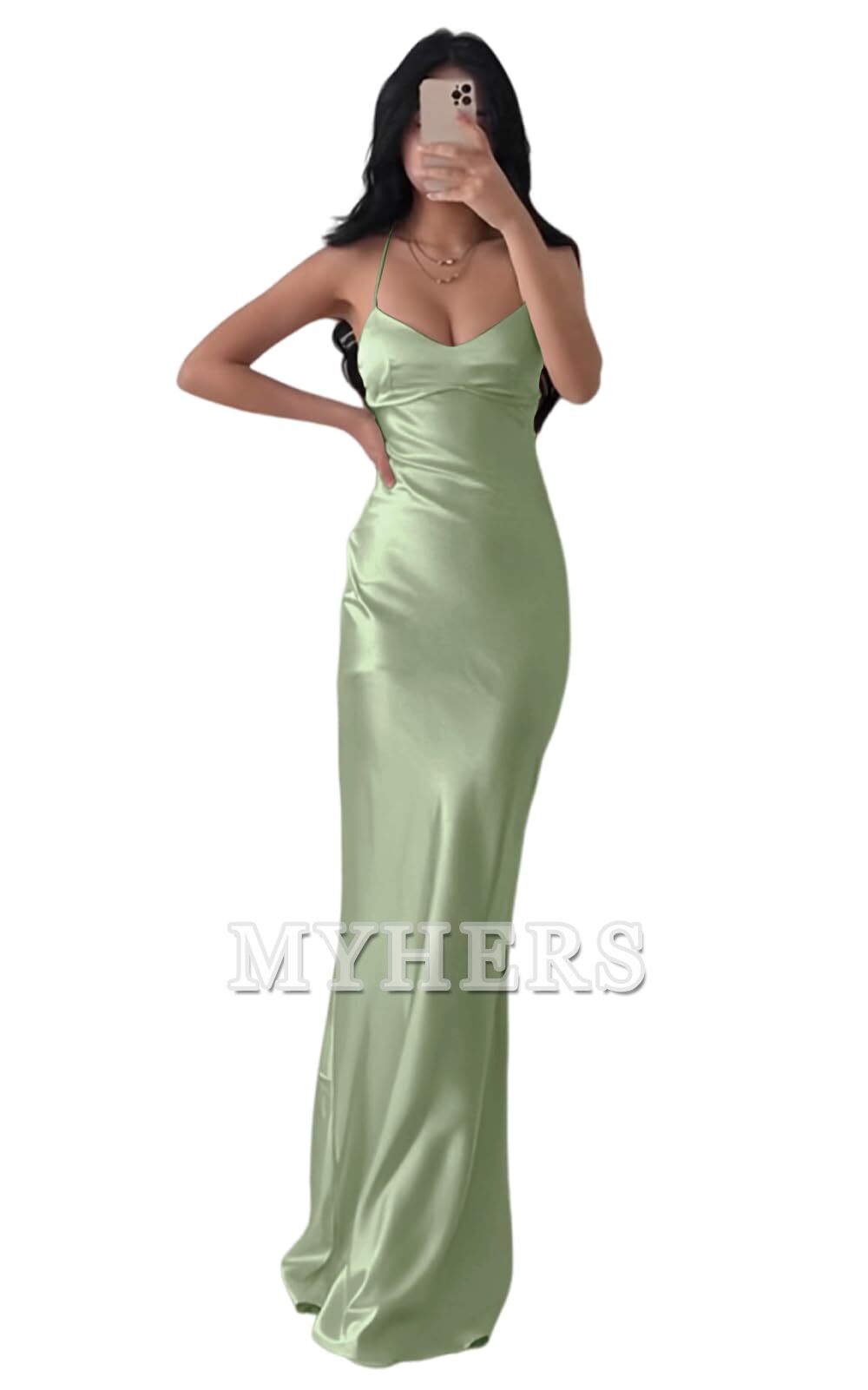 Exquisite Spaghetti Strap Backless Long Charming Bridesmaid Dresses Wedding Guests Dresses
