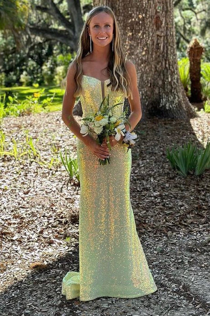 Scoop Neck Straps Trumpet Long Prom Dress