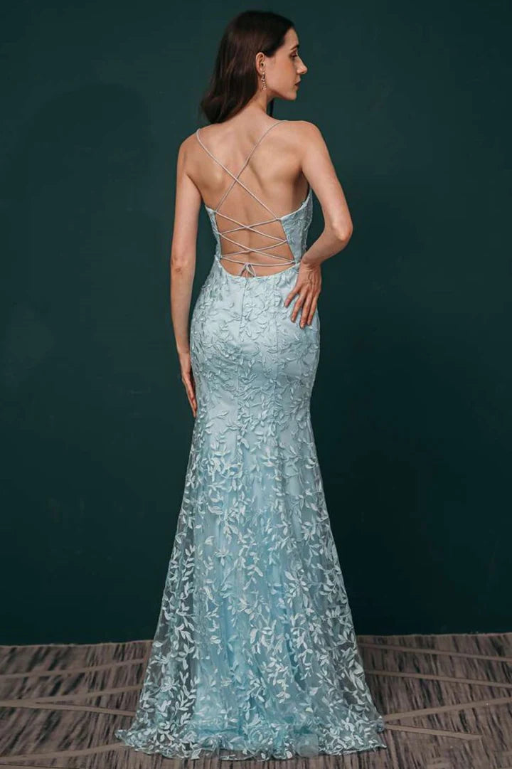 Applique Lace Mermaid Dress