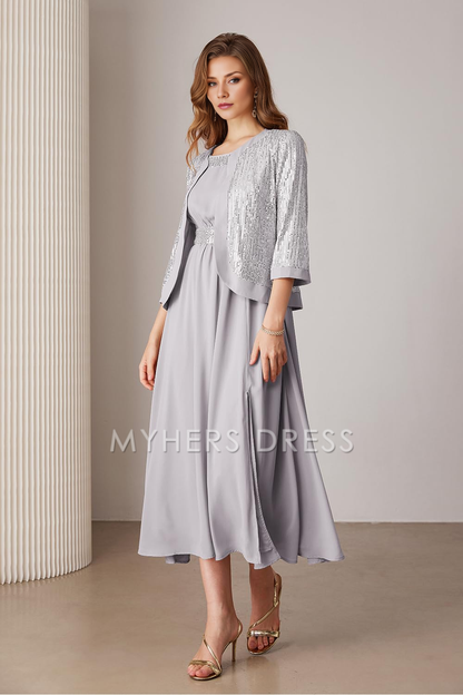 My Hers New Product Mother of The Bride Dress Two Piece Dress Sequin Exquisite Dress Wedding Guests Dresses