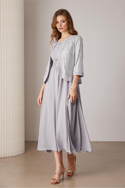 My Hers New Product Mother of The Bride Dress Two Piece Dress Sequin Exquisite Dress Wedding Guests Dresses