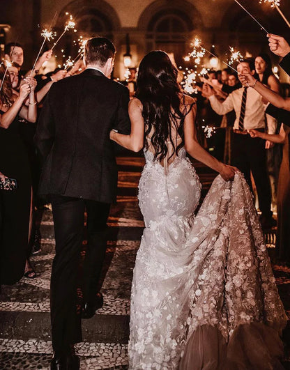 Sweetheart Mermaid Backless Wedding Dress