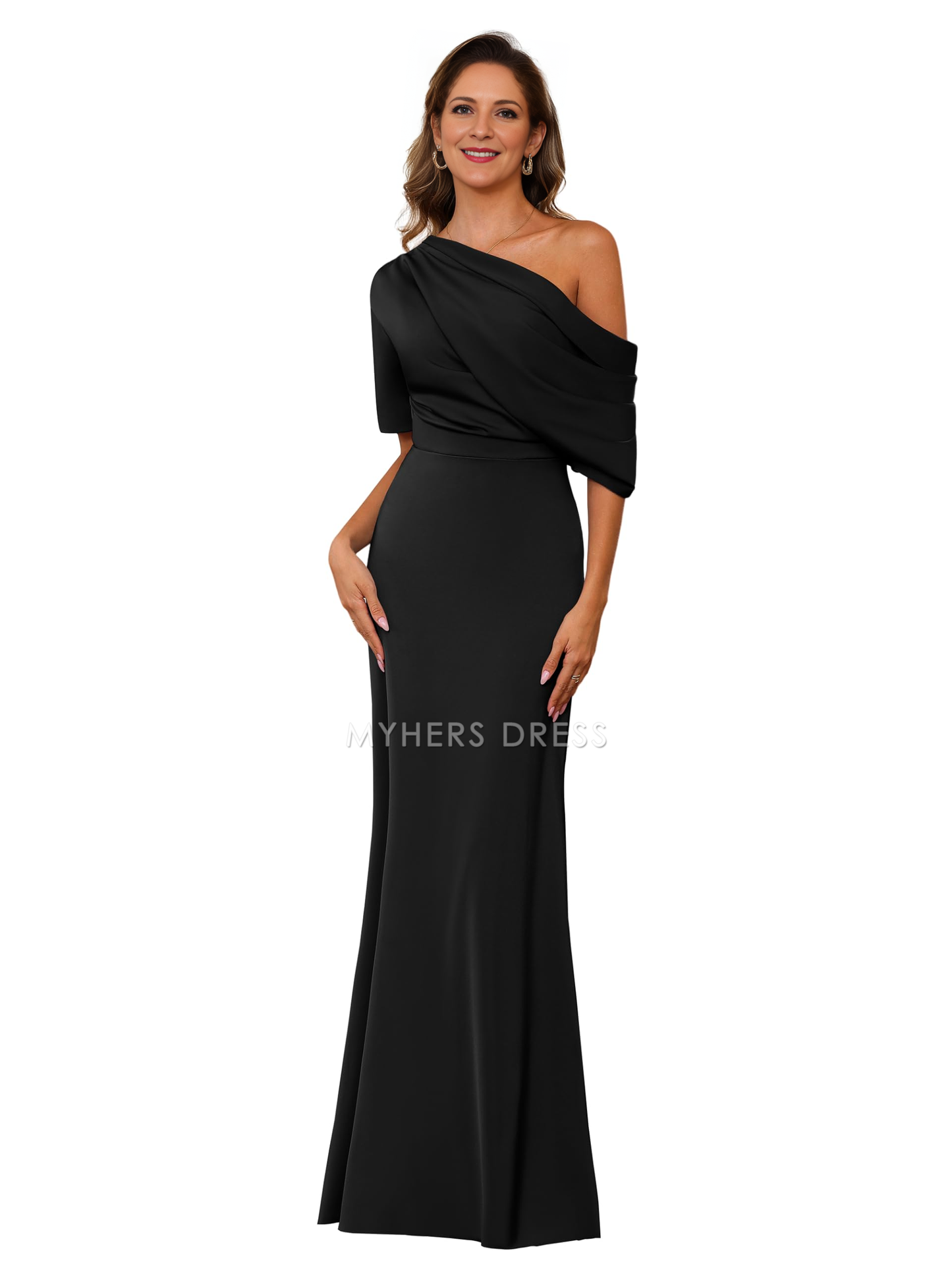 My Hers New Product Mother of The Bride Dress One Shoulder Formal Gown Mermaid Cultivate oneself Dress Elegant Temperament Dress Wedding Guests Dresses