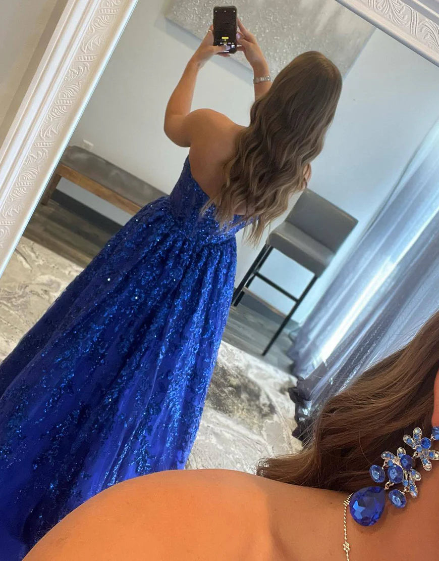 Strapless Princess Prom Dress with Pockets