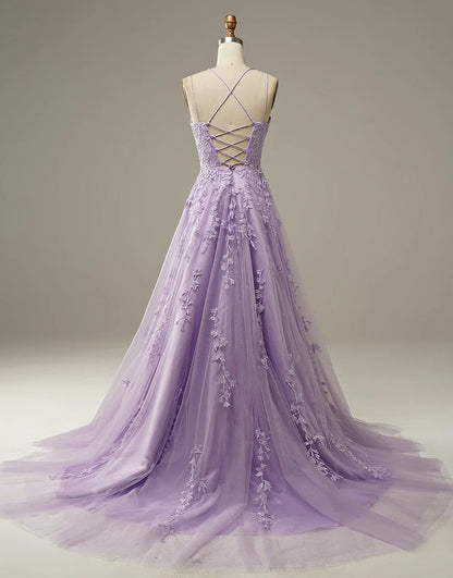 Prom Dress Spaghetti Straps Long Evening Dress