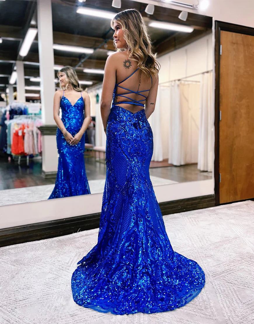Lace Mermaid Long Prom Dress