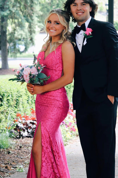 Lace Mermaid Long Prom Dress with Slit