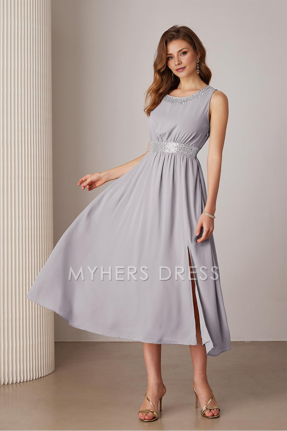 My Hers New Product Mother of The Bride Dress Two Piece Dress Sequin Exquisite Dress Wedding Guests Dresses