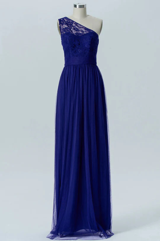 One-Shoulder Floor Length Bridesmaid Dress