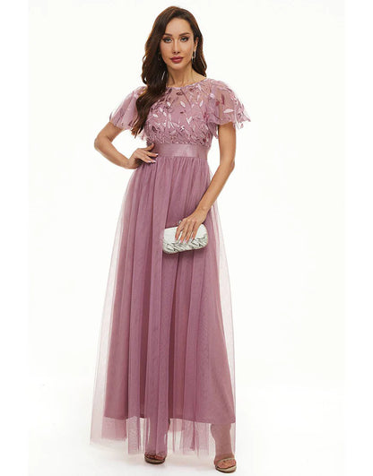 Sequins Tulle Mother of Bride Dress