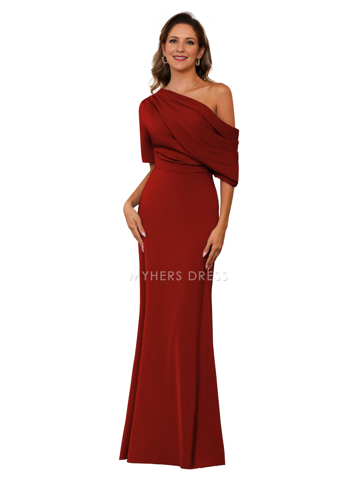 My Hers New Product Mother of The Bride Dress One Shoulder Formal Gown Mermaid Cultivate oneself Dress Elegant Temperament Dress Wedding Guests Dresses