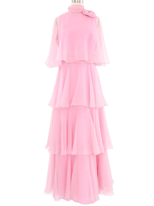 My Hers Prom Dress A Line Ruched Tiered Chiffon Fantastic Fashion Elegant Ladies Formal Dress