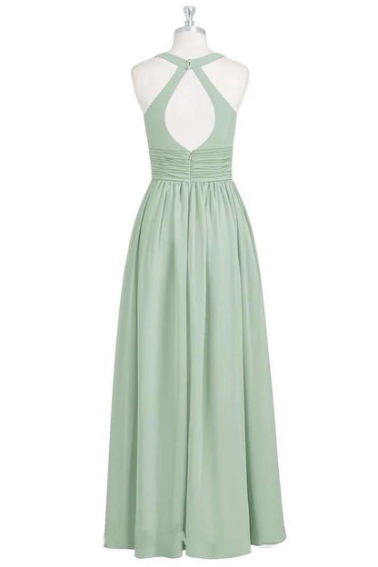 Cutout Back Long Bridesmaid Dress