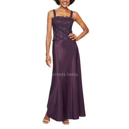 My Hers New Product Mother of The Bride Dress Two Piece with Lace Jacket Exquisite Dresses Wedding Guests Dresses