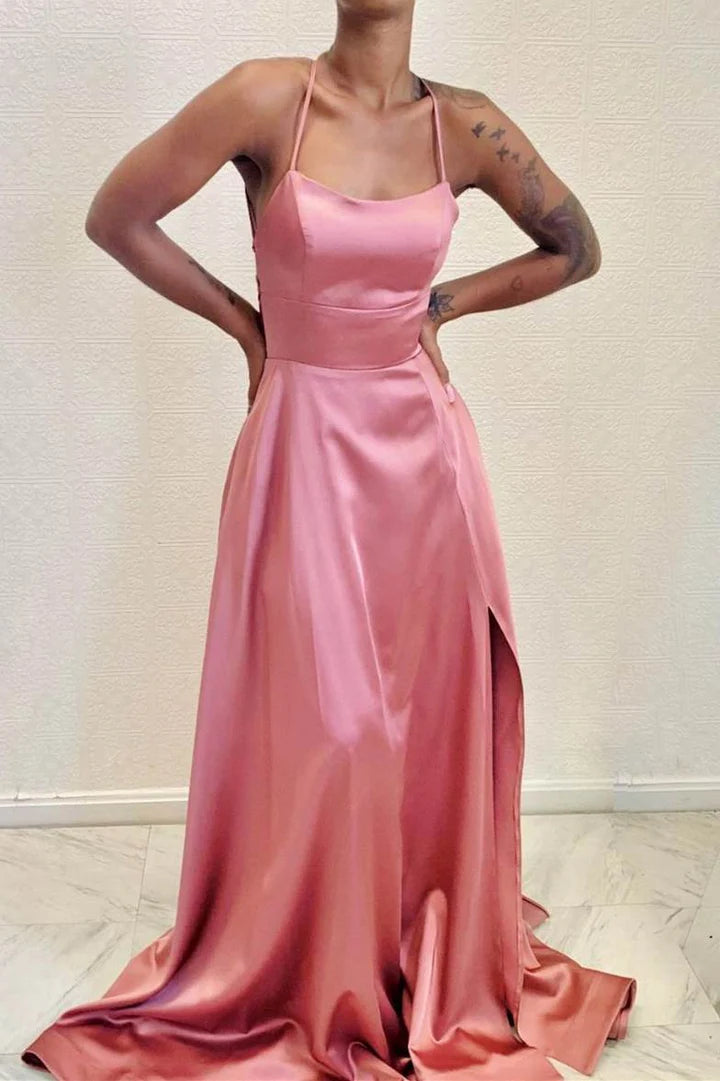 Simple  A-line Long Formal Dress