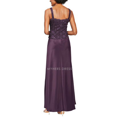 My Hers New Product Mother of The Bride Dress Two Piece with Lace Jacket Exquisite Dresses Wedding Guests Dresses