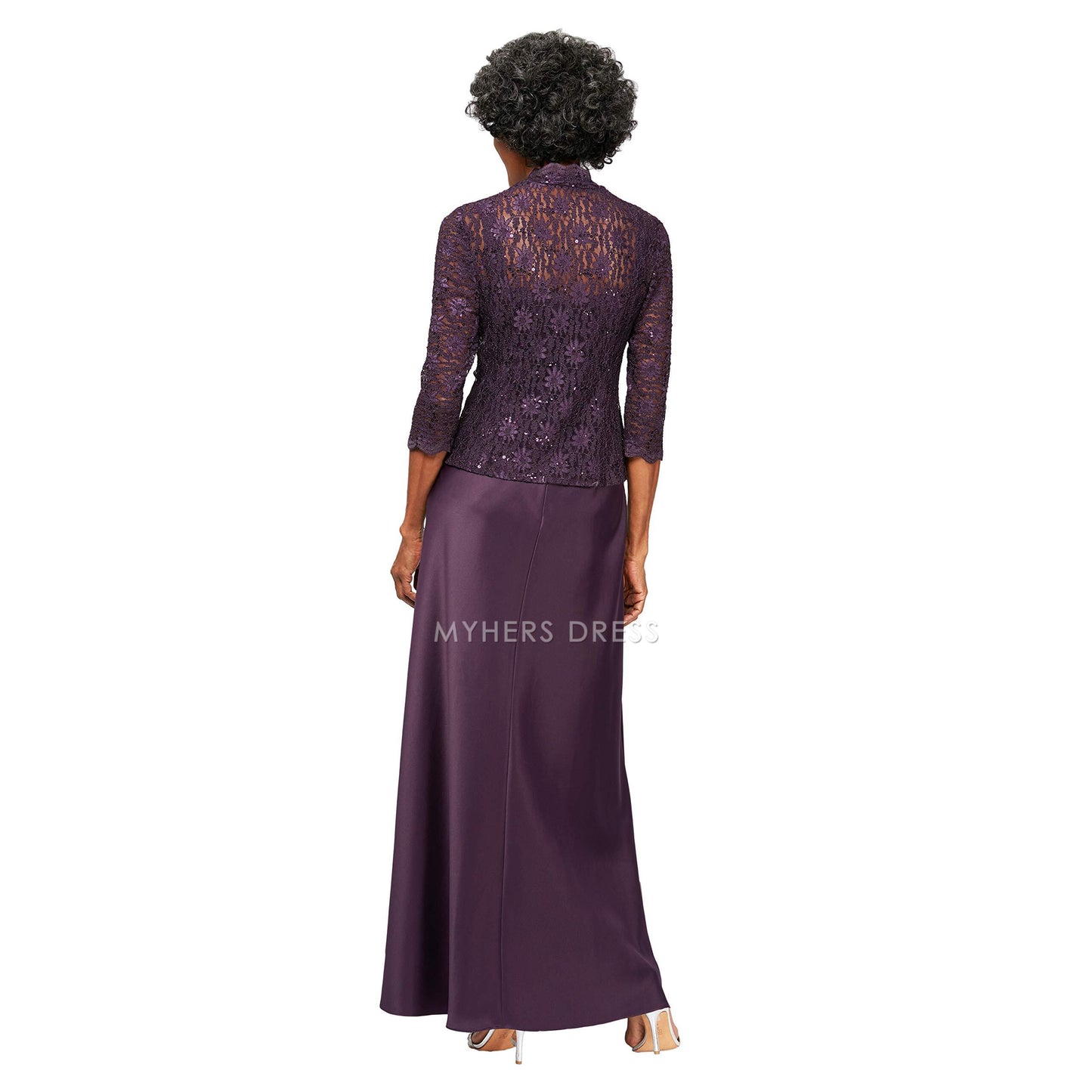 My Hers New Product Mother of The Bride Dress Two Piece with Lace Jacket Exquisite Dresses Wedding Guests Dresses