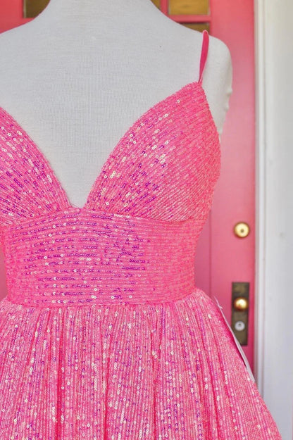 Sequin Empire Long Prom Dress