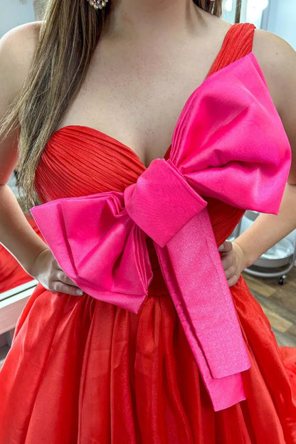 One-Shoulder Bow Ball Gown