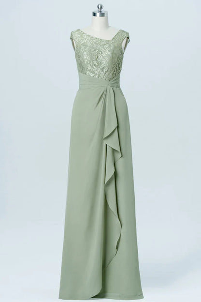 Asymmetrical Embroidered Bridesmaid Dress