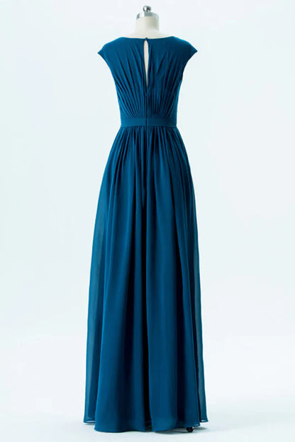 Chiffon Banded Waist Bridesmaid Dress