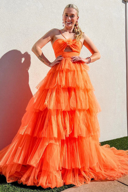 Print Halter Keyhole Ruffle Tiered Long Prom Dress