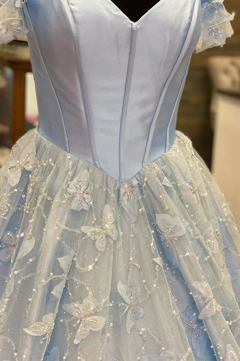 Sweetheart Off-the-Shoulder A-line Prom Dress