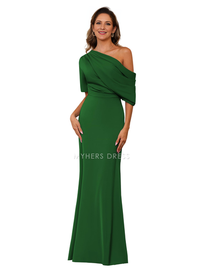 My Hers New Product Mother of The Bride Dress One Shoulder Formal Gown Mermaid Cultivate oneself Dress Elegant Temperament Dress Wedding Guests Dresses