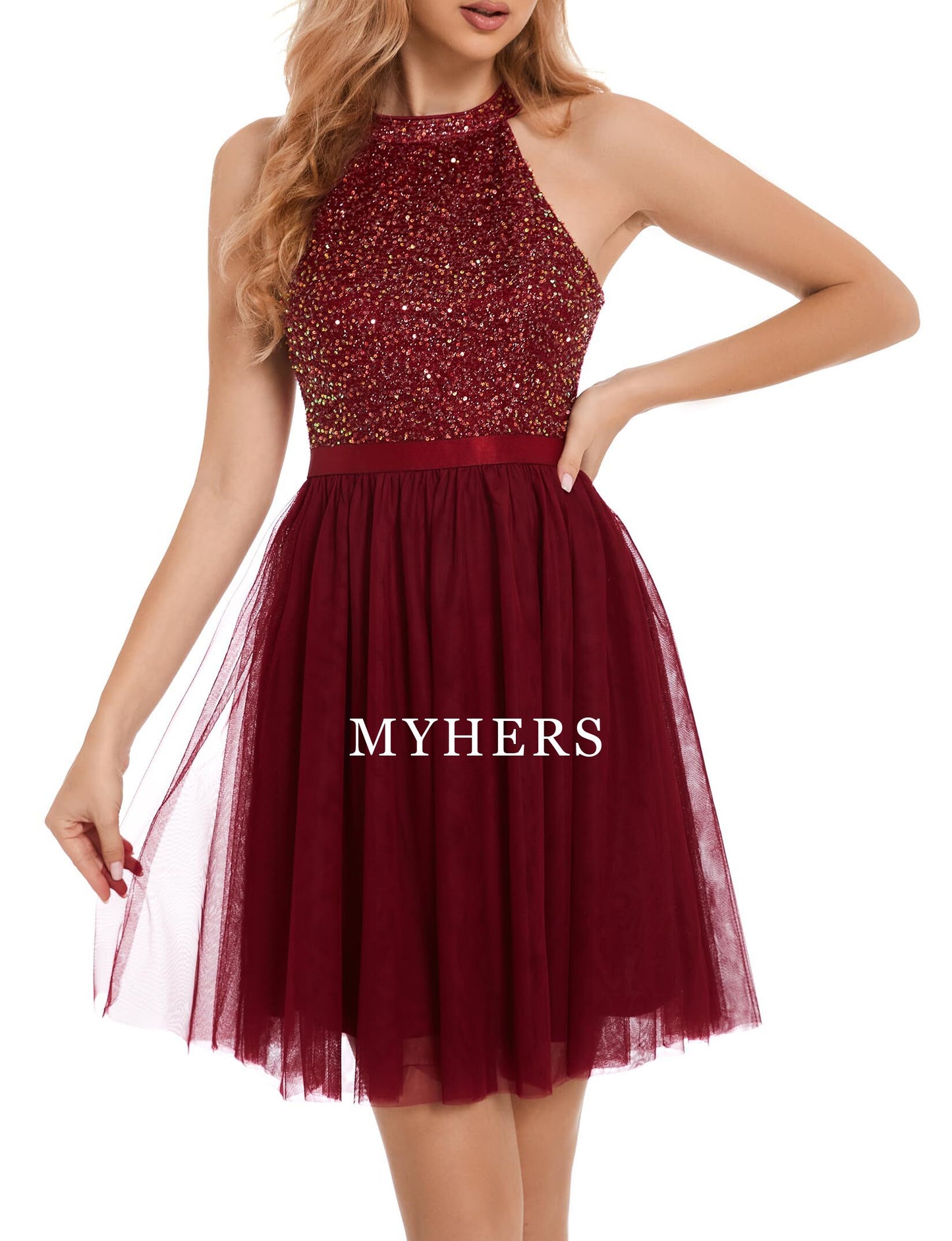 Formal Wear Dresses Homecoming Dresses Sequin Dress A Line Prom Cocktail Swing Tulle Dress Sparkly Prom Dress