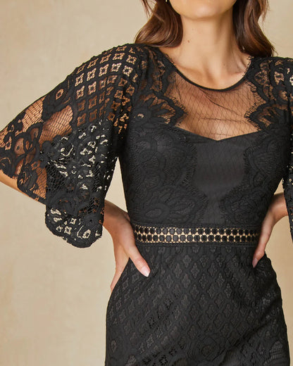 Evening Dress Sweetheart Neckline Delicate Custom Lace High-Low Mermaid Skirt Featuring Double Layered Ruffles Lnvisible Center Back Zipper Black Formal Dress Wedding Guest Dress