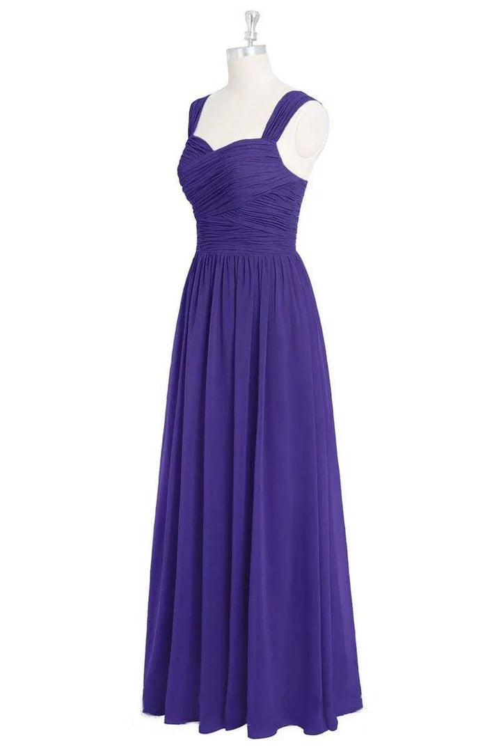 Sweetheart Backless A-Line Long Bridesmaid Dress