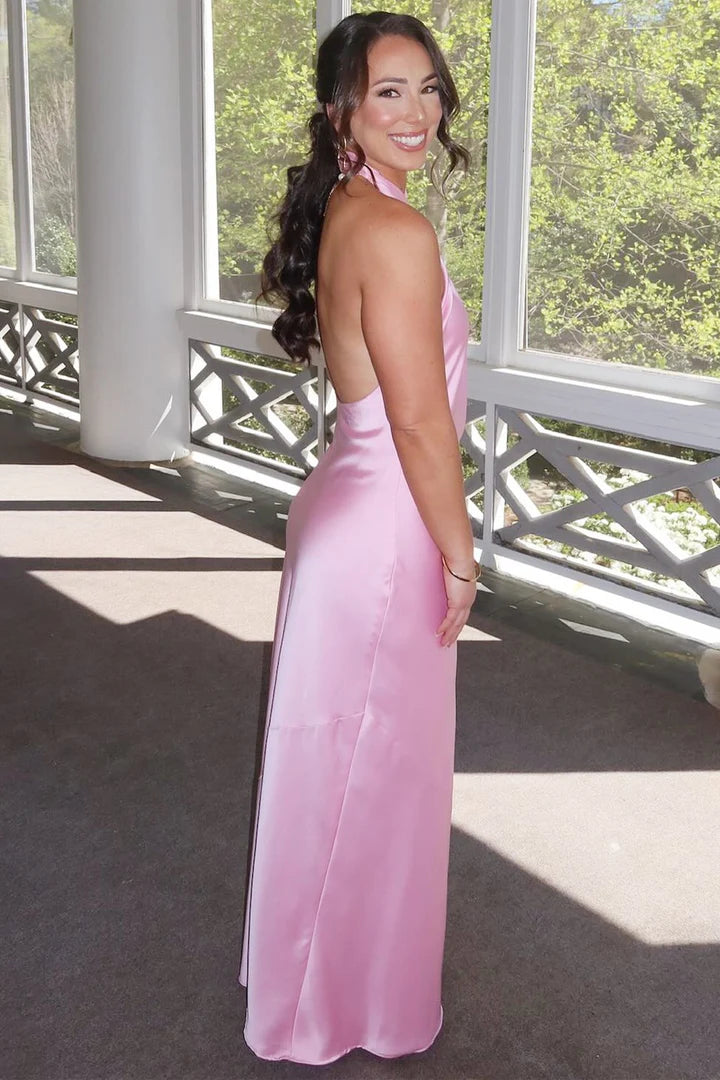 Hater Backless Long Bridesmaid Dress