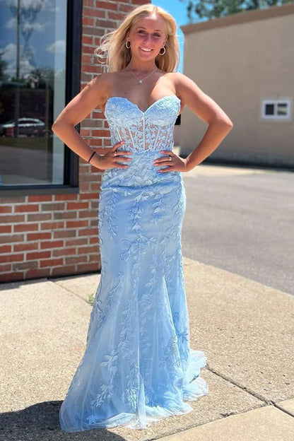 Sweetheart  Lace Mermaid Long Formal Dress