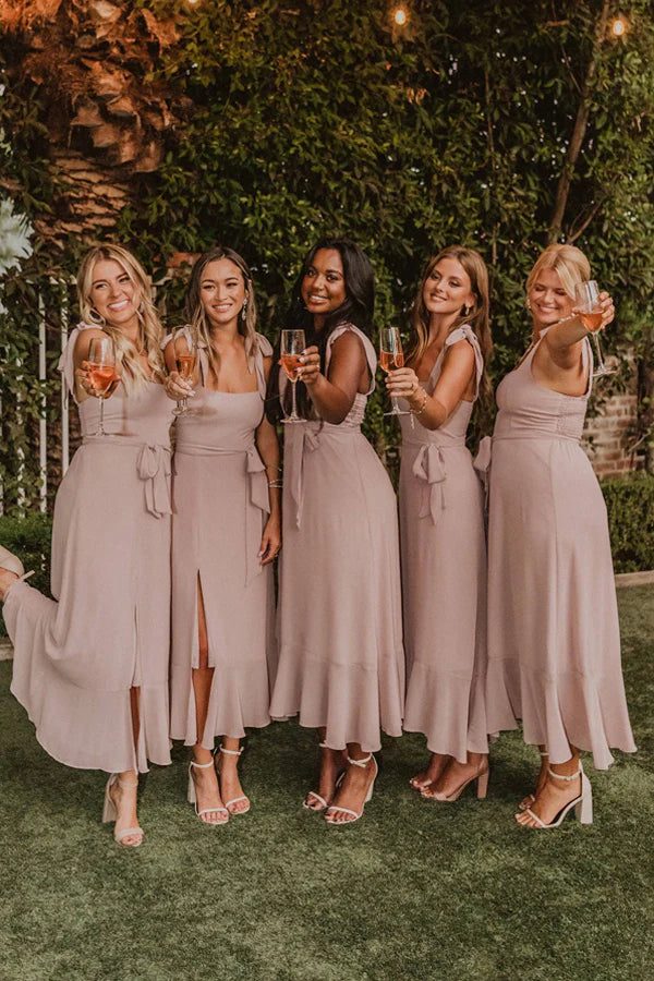 Amazing Spaghetti Straps Neckline A-line Bridesmaid Dresses