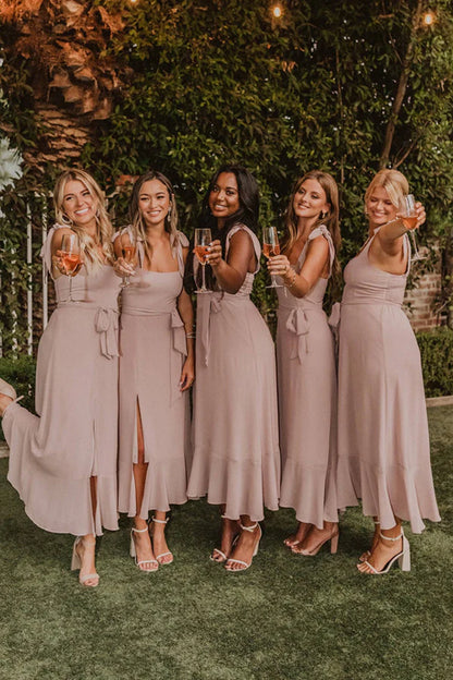 Amazing Spaghetti Straps Neckline A-line Bridesmaid Dresses