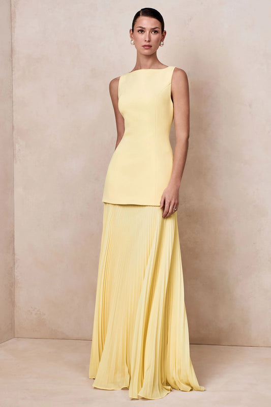 Elegant Sleeveless Pleated Evening Dresses